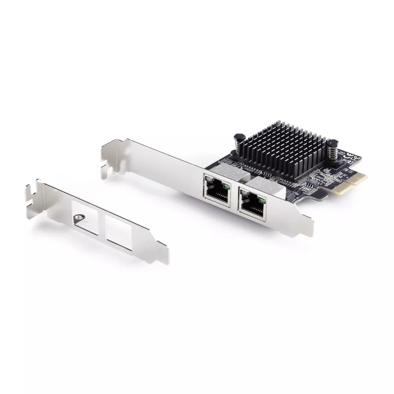 StarTech.com 2-pordine 5G Gigabit PCIe võrguadapteri kaart, 5G/2.5G/1G/100M/10M PCI Express LAN-kaart, Realtek RTL8126, Windows ja Linux, TAA-ühilduv