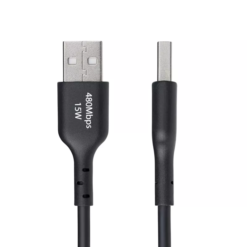 StarTech.com 6,6 jalga (2 m) USB-A - USB-C laadimiskaabel, laadi ja sünkrooni, 3A, USB 2.0, TPE ümbris – must USB laadimiskaabel