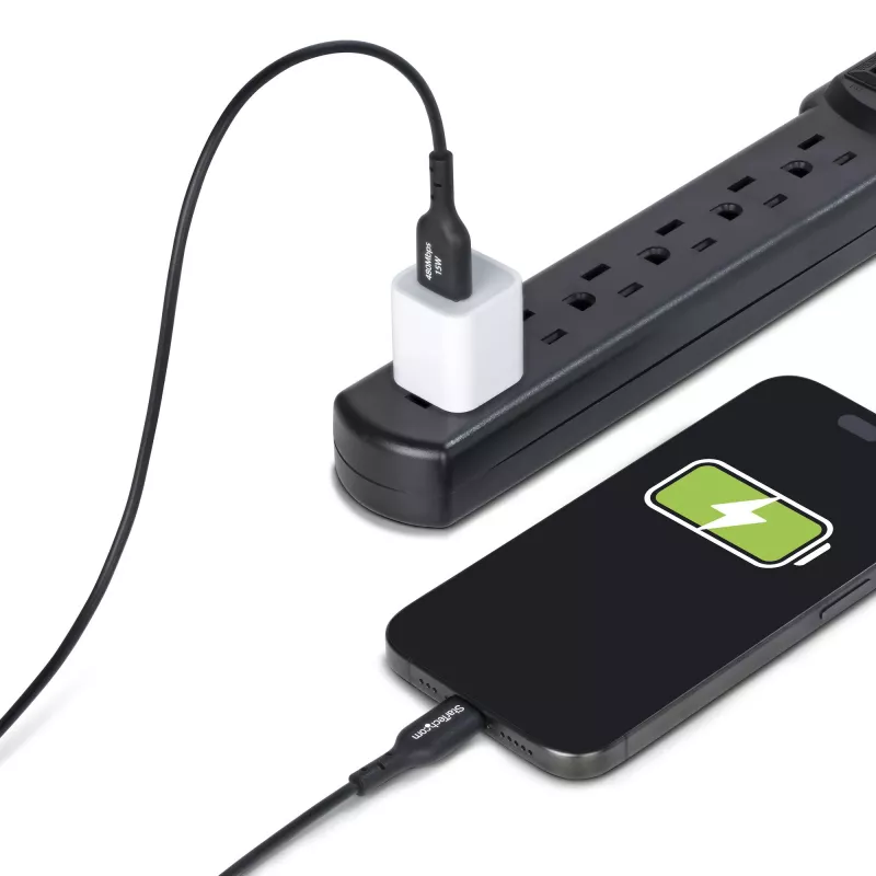 StarTech.com 6,6 jalga (2 m) USB-A - USB-C laadimiskaabel, laadi ja sünkrooni, 3A, USB 2.0, TPE ümbris – must USB laadimiskaabel