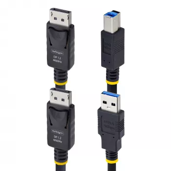 StarTech.com 10ft (3m) DisplayPort ja USB 5Gbps KVM-kaabel, 4K 60Hz, universaalselt ühilduv DP 1.2/USB 3.0 kombokaabel KVM-lülititele