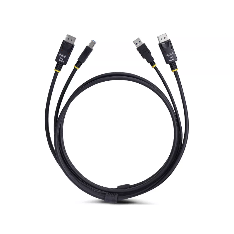 StarTech.com 10ft (3m) DisplayPort ja USB 5Gbps KVM-kaabel, 4K 60Hz, universaalselt ühilduv DP 1.2/USB 3.0 kombokaabel KVM-lülititele