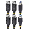 StarTech.com 1,8 m topelt-DisplayPort ja USB 5 Gbps KVM-kaabel, 4K 60Hz, universaalselt ühilduv DP 1.2/USB 3.0 kombokaabel kahe monitoriga KVM-lülitite jaoks