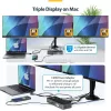 StarTech.com kolme monitoriga USB-C dokkimisjaam, 140 W sülearvuti laadimisdokk MacBook Pro ja Windows jaoks, 4K 60 Hz HDMI või DisplayPort, TAA