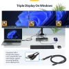 StarTech.com kolme monitoriga USB-C dokkimisjaam, 140 W sülearvuti laadimisdokk MacBook Pro ja Windows jaoks, 4K 60 Hz HDMI või DisplayPort, TAA