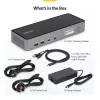 StarTech.com kolme monitoriga USB-C dokkimisjaam, 140 W sülearvuti laadimisdokk MacBook Pro ja Windows jaoks, 4K 60 Hz HDMI või DisplayPort, TAA