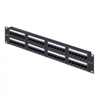 StarTech.com 48-pordiline 2U raamile paigaldatav Cat6 patch-paneel, RJ45, UTP, 110 punch-down, Cat 6 Ethernet patch-paneel võrguserveri raamile