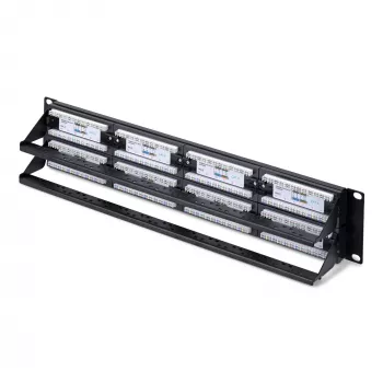 StarTech.com 48-pordiline 2U raamile paigaldatav Cat6 patch-paneel, RJ45, UTP, 110 punch-down, Cat 6 Ethernet patch-paneel võrguserveri raamile