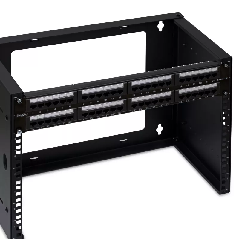 StarTech.com 48-pordiline 2U raamile paigaldatav Cat6 patch-paneel, RJ45, UTP, 110 punch-down, Cat 6 Ethernet patch-paneel võrguserveri raamile