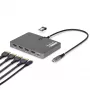 StarTech.com USB-C kuni nelja monitori tööjaama adapter, 4K 60Hz HDMI, 140W PD läbivool sülearvuti laadimiseks, USB-port juhtmevaba klaviatuuri/hiire jaoks, TAA
