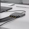 StarTech.com USB-C kuni nelja monitori tööjaama adapter, 4K 60Hz HDMI, 140W PD läbivool sülearvuti laadimiseks, USB-port juhtmevaba klaviatuuri/hiire jaoks, TAA