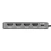 StarTech.com USB-C kuni nelja monitori tööjaama adapter, 4K 60Hz HDMI, 140W PD läbivool sülearvuti laadimiseks, USB-port juhtmevaba klaviatuuri/hiire jaoks, TAA