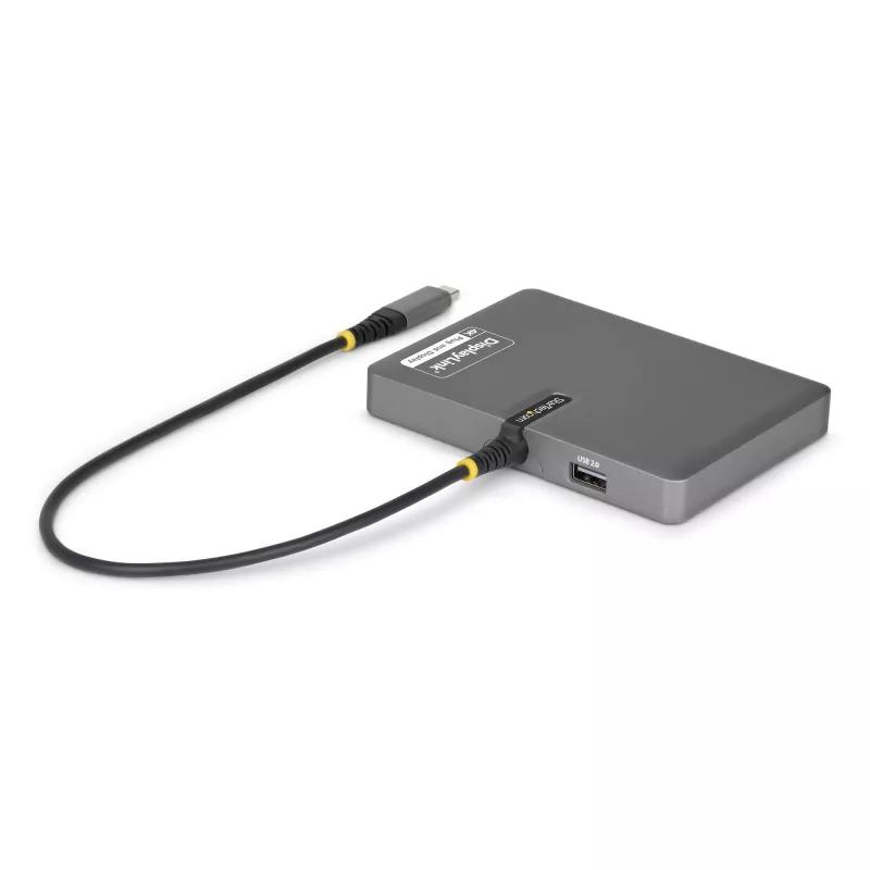 StarTech.com USB-C nelja monitoriga tööjaama adapter, 4K 60 Hz DisplayPort, 140 W PD läbilaadimine sülearvuti laadimiseks, USB-port juhtmevaba klaviatuuri/hiire jaoks, TAA