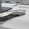 StarTech.com USB-C nelja monitoriga tööjaama adapter, 4K 60 Hz DisplayPort, 140 W PD läbilaadimine sülearvuti laadimiseks, USB-port juhtmevaba klaviatuuri/hiire jaoks, TAA