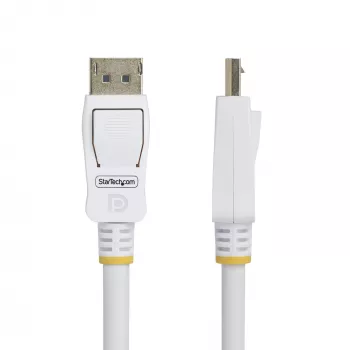 StarTech.com 1,8 m valge VESA-sertifitseeritud DisplayPort 1.2 kaabel, 4K 60 Hz, 21,6 Gbit/s, lukustuvate DP-pistikutega, DP 1.2 DisplayPort-kaabel, DP-kuvarikaabel, M/M