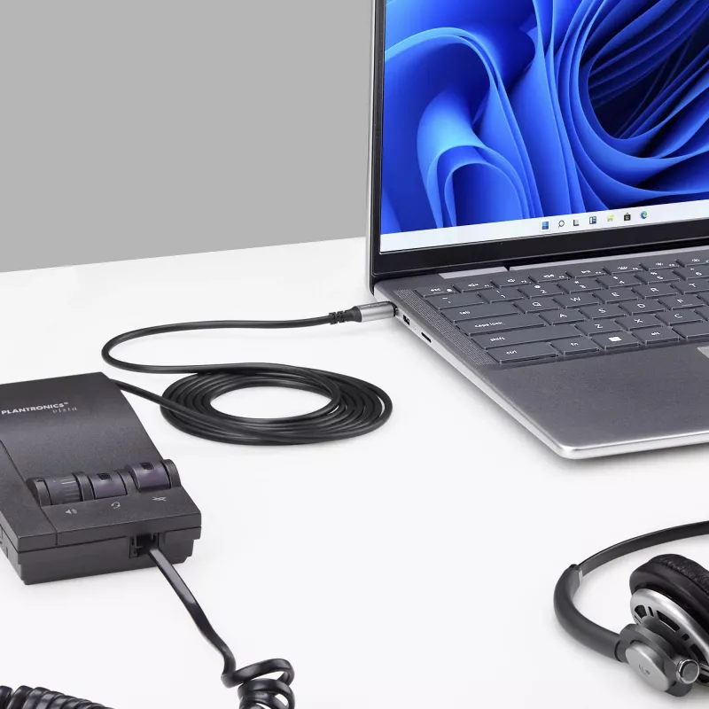 StarTech.com UR9-HEADSET-ADAPTER kaabli soovahetaja USB-C RJ-9 Must