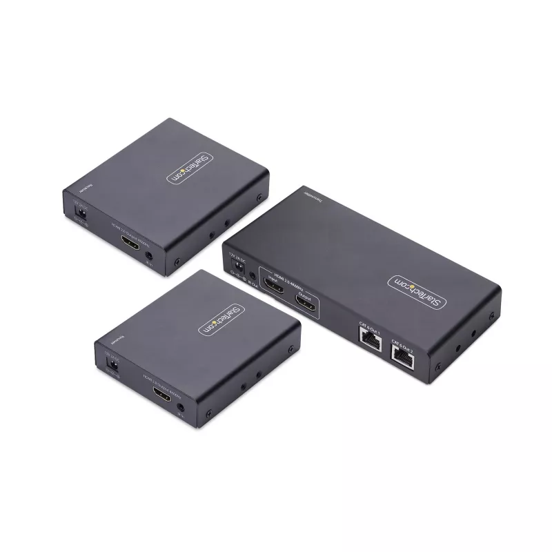 StarTech.com 2-pordiline HDMI-pikendaja ja -jaotur üle CAT6, 4K 60 Hz, kuni 230 jalga (70 m), 1x2 HDMI üle Etherneti jaotuskomplekt IR ja Power Over kaabel'iga