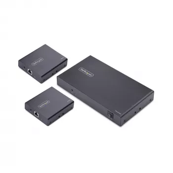 StarTech.com 4-pordiline HDMI-pikendaja ja -jaotur CAT6 kaudu, 4K 60Hz, kuni 70 m, 1x4 HDMI jaotuskomplekt üle Etherneti koos IR- ja toitega üle kaabli