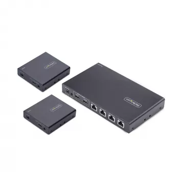StarTech.com 4-pordiline HDMI-pikendaja ja -jaotur CAT6 kaudu, 4K 60Hz, kuni 70 m, 1x4 HDMI jaotuskomplekt üle Etherneti koos IR- ja toitega üle kaabli