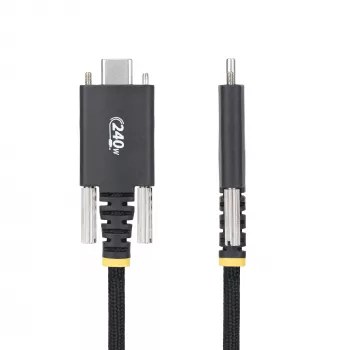 StarTech.com 10ft (3m) USB-C laadimiskaabel, vastupidav ja ülipaindlik, külgkruvilukuga, 240W (5A) PD EPR, USB 2.0 sülearvuti laadimiskaabel, USB-IF sertifitseeritud, töökindel USB-C laadimisjuhe