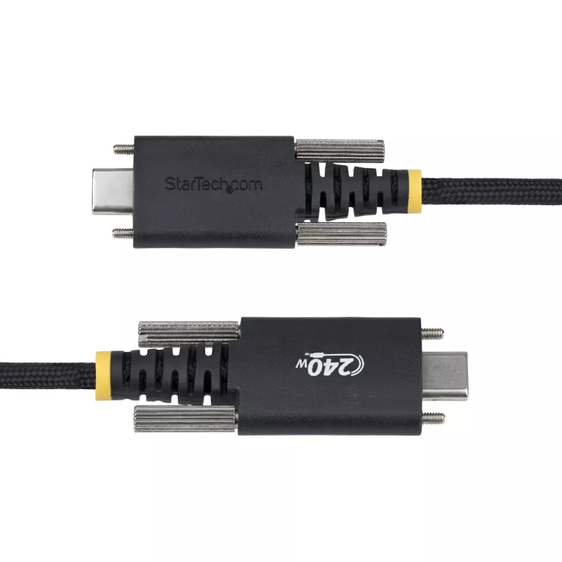 StarTech.com 10ft (3m) USB-C laadimiskaabel, vastupidav ja ülipaindlik, külgkruvilukuga, 240W (5A) PD EPR, USB 2.0 sülearvuti laadimiskaabel, USB-IF sertifitseeritud, töökindel USB-C laadimisjuhe