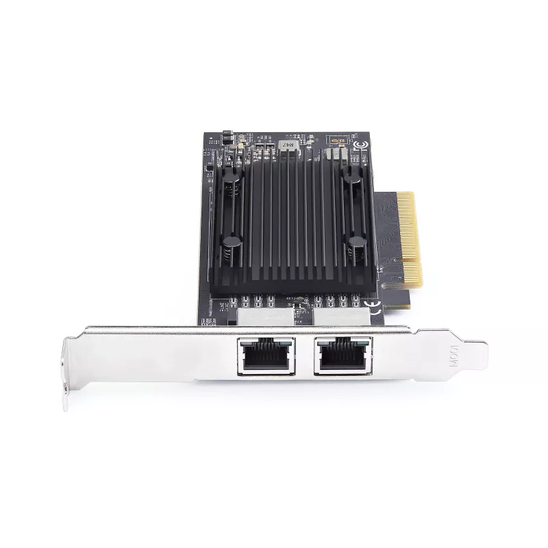 StarTech.com 2-pordiline PCIe 10Gb Ethernet-võrgukaart, 10GbE võrguliideskaart, Broadcom BCM57416 kiibistik, kahe RJ45 10GBase-T/Gigabiti pordiga, NIC-kaart, TAA