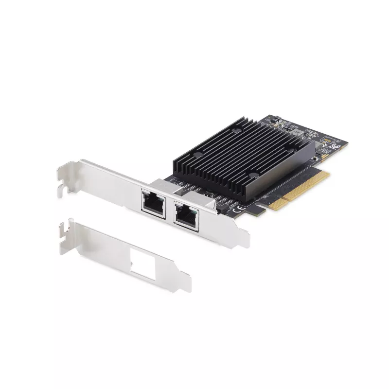 StarTech.com 2-pordiline PCIe 10Gb Ethernet-võrgukaart, 10GbE võrguliideskaart, Broadcom BCM57416 kiibistik, kahe RJ45 10GBase-T/Gigabiti pordiga, NIC-kaart, TAA