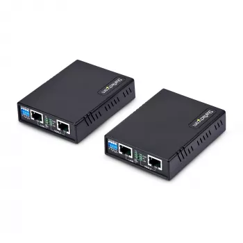 StarTech.com VDSL2 Etherneti pikenduskomplekt ühe paarilise juhtme kaudu, kuni 0,6 miili (1 km) pikamaa LAN repiiter telefoniliini/CAT5e/CAT6 kaudu, kuni 300 Mbit/s, asendus seadmele 110VDSLEXTEU - TAA