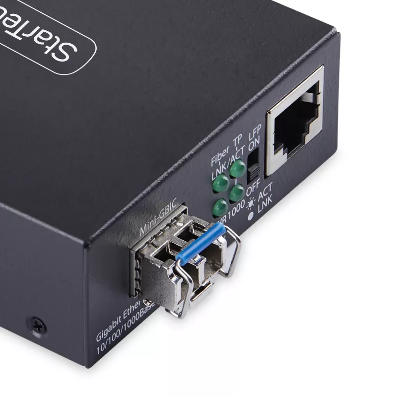 StarTech.com Gigabit Ethernet vask-kiudmeediumimuundur, SM LC, 20 km, 10/100/1000 Mbit/s, RJ45-LC, täismetallist, 9K jumbokaadrid, TAA-ühilduv