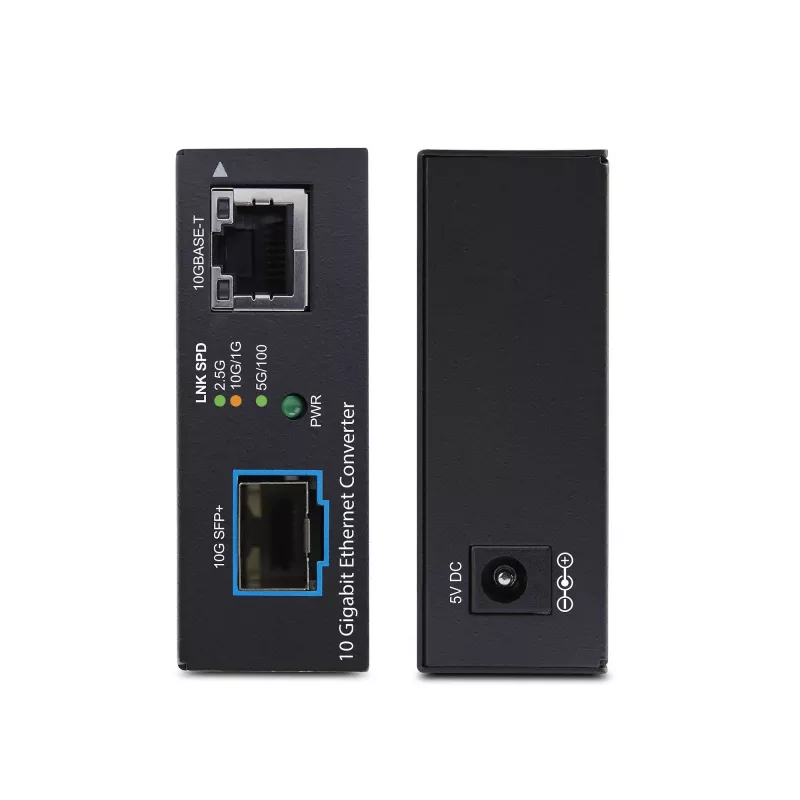 StarTech.com 10GbE Multi-Gigabit avatud SFP+ fiibermeediamuundur, 10G/5G/2.5G/1G/100M, vask kuni 10GBASE-X SFP+, ühemoodiline, mitmemoodiline, 16K hiigelkaadrid, TAA