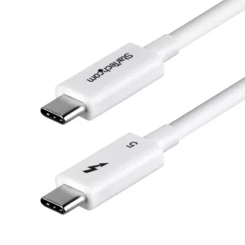 StarTech.com 3 tolli (1 m) Thunderbolt 5 kaabel, 80 Gbit/s/kuni 120 Gbit/s, 240 W PD, 8K 60 Hz, sertifitseeritud Thunderbolti kaabel, ühildub Thunderbolt 4/USB4/USB-C-ga – valge