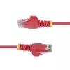 StarTech.com 1,5 m punane õhuke CAT6 Etherneti kaabel, tõmbetõkestusega, 100W PoE, UTP, LSZH, 28AWG puhas vaskjuhe, õhuke RJ45 võrguparandusjuhe koos tõmbetõkestitega, individuaalselt testitud