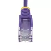 StarTech.com 1m lilla õhuke CAT6 Etherneti kaabel, takerdumisvastane, 100W PoE, UTP, LSZH, 28AWG puhtast paljast vasktraadist, õhuke RJ45 võrgu ühendusjuhe koos tõmbetugevdustega, eraldi testitud