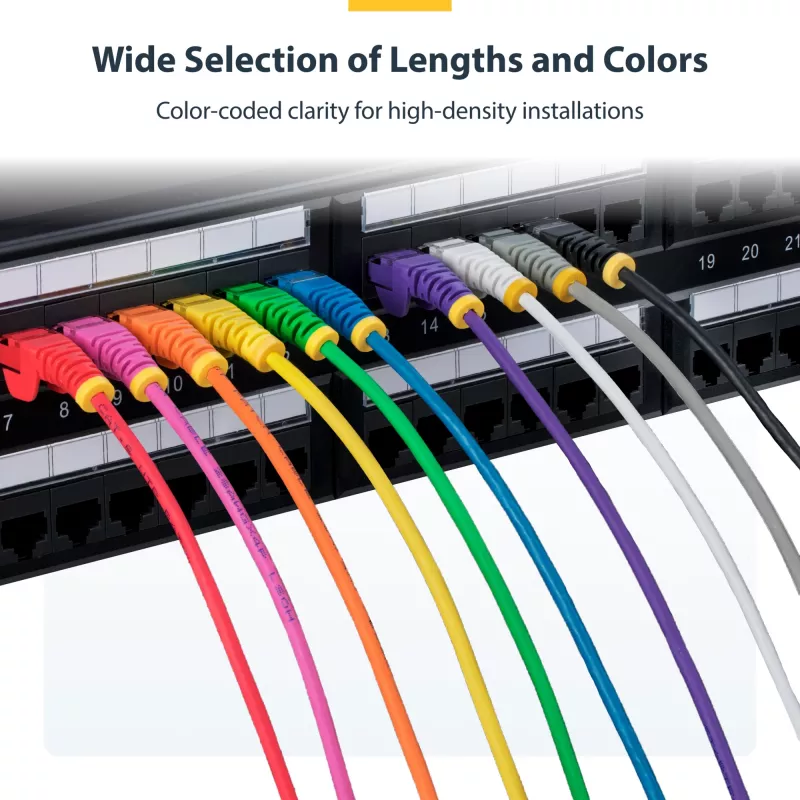 StarTech.com 3 m lilla õhuke CAT6 Etherneti kaabel, tõmbekaitsega, 100 W PoE, UTP, LSZH, 28AWG puhas vaskjuhe, õhuke RJ45 võrgukaabel pingutusleevenditega, individuaalselt testitud