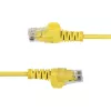 StarTech.com 50cm kollane õhuke CAT6 Etherneti kaabel, haakumiskindel, 100W PoE, UTP, LSZH, 28AWG puhas vaskjuhe, õhuke RJ45 võrgukorrektor koos tõmbetugevdustega, individuaalselt testitud