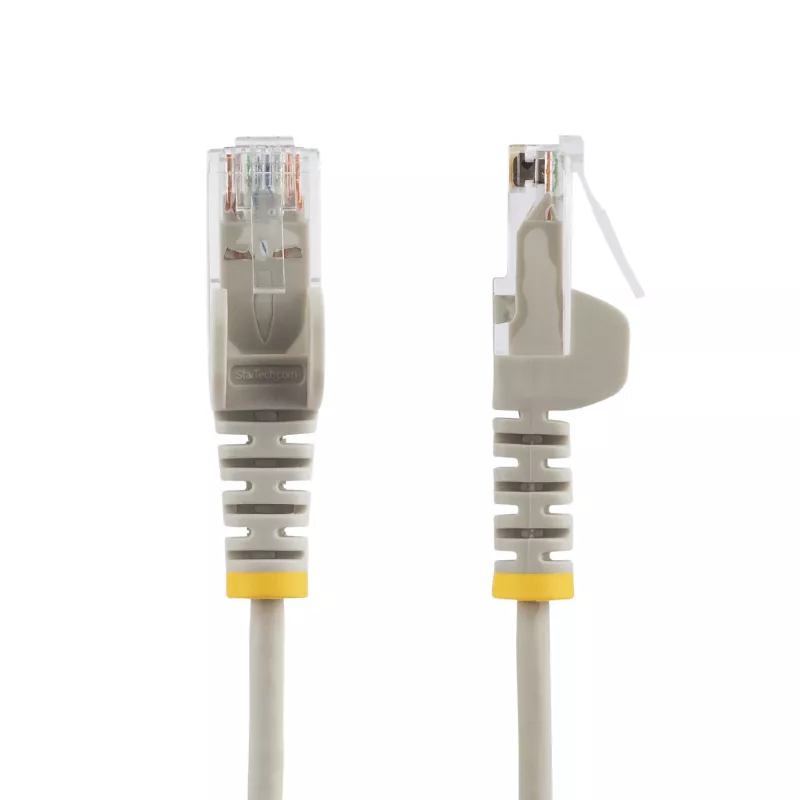 StarTech.com 5 m hall õhuke CAT6 Etherneti kaabel, tõmbluskaitsmega, 100W PoE, UTP, LSZH, 28AWG puhas vaskjuhe, õhuke RJ45 võrgupaigakaabel tõmbetõkistega, individuaalselt testitud