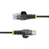 StarTech.com 5 m must õhuke CAT6 Etherneti kaabel, tõmbekindel, 100 W PoE, UTP, LSZH, 28AWG puhtast vase traat, õhuke RJ45 võrgu ühendusjuhe tõmbetugevdustega, individuaalselt testitud