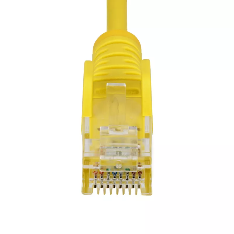 StarTech.com 5 m kollane õhuke CAT6 Etherneti kaabel, haakumisvastane, 100W PoE, UTP, LSZH, 28AWG puhtast vasest traat, õhuke RJ45 võrguparandusjuhe tõmbekaitsega, individuaalselt testitud