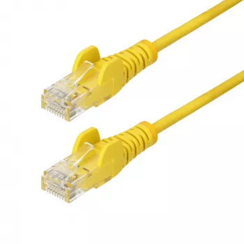 StarTech.com 7m kollane õhuke CAT6 Etherneti kaabel, takerdumisvastane, 100W PoE, UTP, LSZH, 28AWG puhtast vasest juhe, õhuke RJ45 võrgupatch-kaabel tõmbetugevdustega, individuaalselt testitud