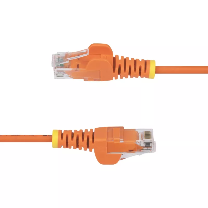 StarTech.com 7 m oranž õhuke CAT6 Etherneti kaabel, haakumisvaba, 100W PoE, UTP, LSZH, 28AWG puhas vasktraat, õhuke RJ45 võrgu ühendusjuhe tõmbetugevdustega, individuaalselt testitud