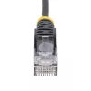 StarTech.com 10 m must õhuke CAT6 Etherneti kaabel, tõmblukuta, 100 W PoE, UTP, LSZH, 28AWG puhtast vasktraadist, õhuke RJ45 võrgu ühendusjuhe tõmbekaitsega, individuaalselt testitud