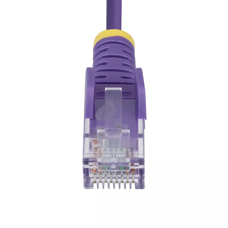 StarTech.com 10m lilla õhuke CAT6 Etherneti kaabel, haakumisvastane, 100W PoE, UTP, LSZH, 28AWG puhas vaskjuhe, õhuke RJ45 võrguparandusjuhe tõmbetõkestitega, individuaalselt testitud