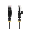 StarTech.com 15 m must õhuke CAT6 Etherneti kaabel, konksuvaba, 100 W PoE, UTP, LSZH, 28AWG puhtast vasest traat, õhuke RJ45 võrgupaigakaabel tõmbekaitsega, individuaalselt testitud