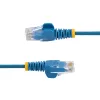 StarTech.com 15 m sinine õhuke CAT6 Etherneti kaabel, haakumisvastane, 100 W PoE, UTP, LSZH, 28AWG puhas paljas vaskjuhe, õhuke RJ45 võrguparandusjuhe tõmbetõkestitega, individuaalselt testitud