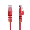 StarTech.com 15 m punane õhuke CAT6 Etherneti kaabel, tõmbevaba, 100W PoE, UTP, LSZH, 28AWG puhtast vasest juhe, õhuke RJ45 võrguparandusjuhe koos tõmbetugevdustega, individuaalselt testitud