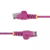 StarTech.com 2 m roosa õhuke CAT6 Etherneti kaabel, tõmbetakistuseta, 100 W PoE, UTP, LSZH, 28AWG puhas paljas vasktraat, õhuke RJ45 võrgupaigakaabel koos tõmbevähenditega, individuaalselt testitud