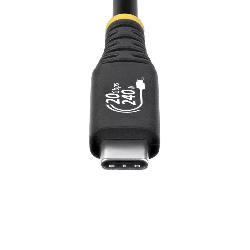 StarTech.com 2m (6ft) USB4 kaabel, 20Gbps, USB-IF sertifitseeritud USB-C kaabel, 240W PD EPR, 4K 120Hz DP 1.4, TPE kest, must USB-C juhe