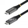 StarTech.com 1 m USB4-kaabel, 80 Gbps, USB-IF sertifitseeritud USB-C-kaabel, 240 W PD, 8K 120 Hz/4K 240 Hz DP2.1 DP80, TPE-mantel, Thunderbolt 4-ga ühilduv – must USB-C-juhe