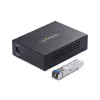 StarTech.com Gigabit Ethernet Copper-to-Fiber meediamuundur, SM LC, 40 km, 10/100/1000 Mbit/s, RJ45 to LC, täismetallist, 9K jumboraamid, TAA vastavuses