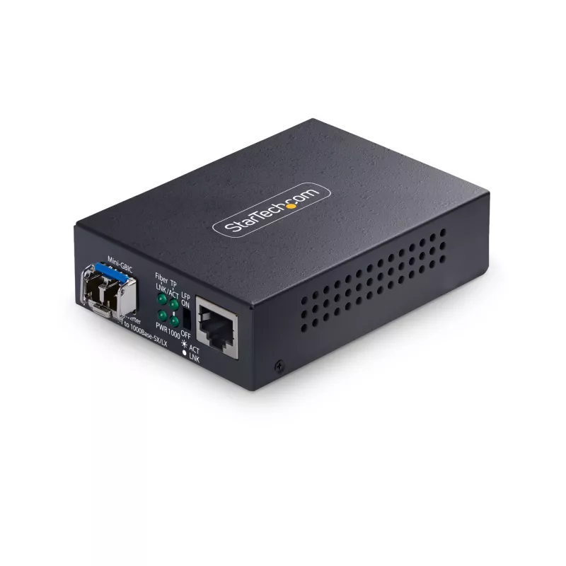 StarTech.com Gigabit Ethernet Copper-to-Fiber meediamuundur, SM LC, 40 km, 10/100/1000 Mbit/s, RJ45 to LC, täismetallist, 9K jumboraamid, TAA vastavuses