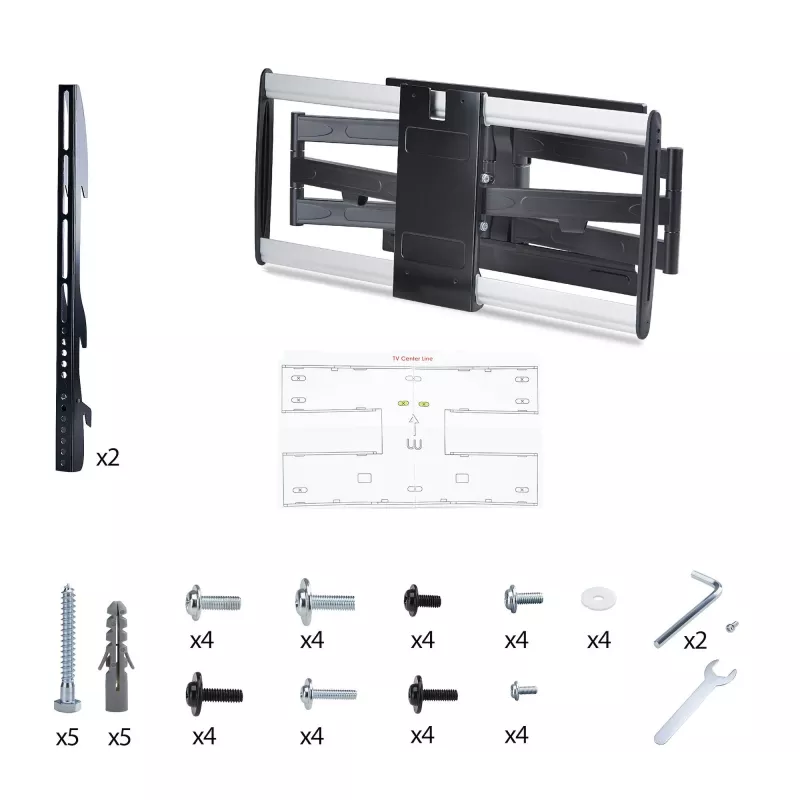 StarTech.com üliõhuke liigendatav teleri seinakinnitus kuni 65-tollistele ja 99 naela/45 kg lameekraanidele, VESA 600x400, TAA-ühilduv madalprofiiliga kronstein